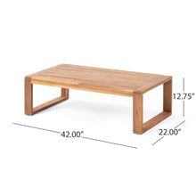 Hassyee Outdoor Loveseat and Coffee Table Set with Soft Cushions for Poolside, Balcony, Acacia Wood Patio Furniture Set with Rectangle Table for Backyard, Garden, Lawn