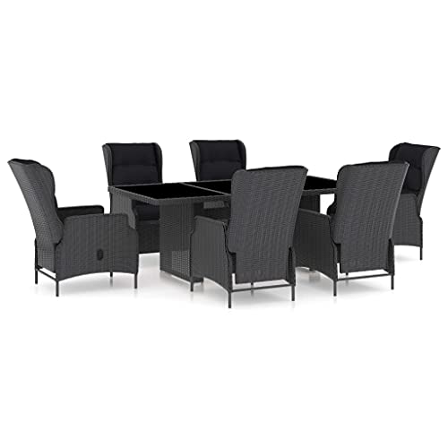AMBERARD Outdoor Dining Set Dark Grey Furniture Set
