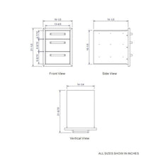 Whsitler Outdoor Kitchen Cabinet Triple Drawer - BBQ Island Drawers with Thickened Sliding Rail,16.5" W x 22" H x 22" D Outdoor Kitchen Drawer Glossy Black