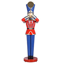 Design Toscano Giant 9 Foot Tall Nutcracker Ballet Trumpeting Toy Soldier Holiday Decor Statue Full Color