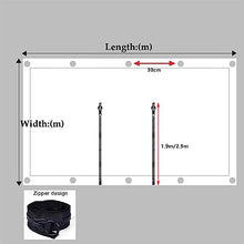 LMyyds 20 Mil Gazebo Curtains Outdoor with Grommets and Zipped Door, Patio Curtains Waterproof (19.68x6.56'/6x2m)