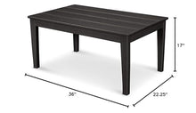 POLYWOOD® Newport 22" x 36" Coffee Table, Black