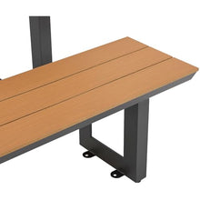 Global Industrial Urban 6' Plastic Rectangular Picnic Table & Bench Set, Tan