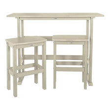 highwood AD-KITBALC2-WAE Lehigh 3pc Bar Height Balcony Set, Whitewash