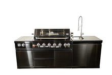 Luxuria Spas Flame Pro Series 6-Burner Modular Kitchen Black