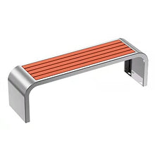 Outdoor Courtyard Park Bench, Stainless Steel Bracket | Plastic Wood Strip Backless Patio Seating, Courtyard Porch Outdoor Furniture (Size : 40X150CM)