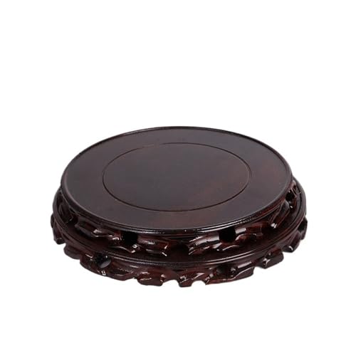 QUANGJN Pcs Plants Saucers Solid Wood Base Round Vase Ornaments Flower Pot Wine Altar Tray Plant Pot Saucers,