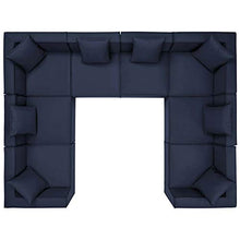 Modway EEI-4388-NAV Saybrook Patio Upholstered Sectional Sofa in Navy, 8-Piece Set