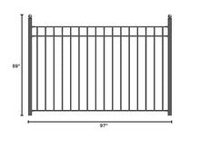 ALEKO Security Fencing Kit 2-Panel Steel Fence Madrid