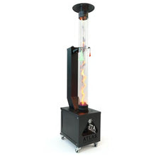 Atlas Authentic Wood Pellet Patio Heater – Smokeless Flame, Portable with Wheels, Easy Cleanout – Durable, Modern Look for Home, Garden & Camping