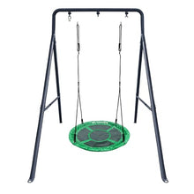 gobaplay Single Swing Set with Round Platform Tree Swing
