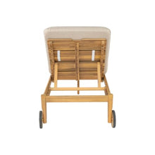 Hassyee Acacia Wood Patio Chaise Lounge w/Adjustable Backrest for Garden Set of 2, Outdoor Wooden Lounge Chairs w/Wheels for Poolside, Leisure Pool Lounger w/Removable Cushion for Porch, Deck