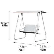 1-2 Person Patio Swings with Adjustable Canopy, Garden Swing with Comfortable and Breathable Seats, 300LBS Capacity, for Outdoor Relaxation(153x125x170cm)