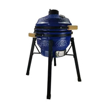 Ceramic Charcoal BBQ Grill and Smoker, Stainless Steel Grates -21" Ceramic with Tall Stand(E)