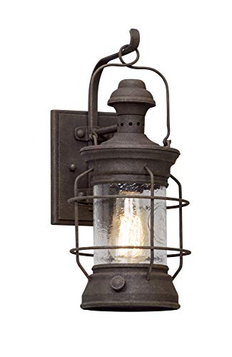 Troy Lighting Atkins 1-Light Wall Sconce | Heritage Bronze Finish | Made of Hand-Crafted Iron and Aluminum | Wet-Rated for Outdoor Use | 6.75" W x 15.5" H Profile | B5051-HBZ