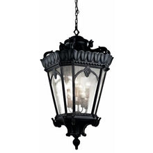 Bailey Street Home 8 Light Outdoor Ceiling Fixture Textured Black Finish