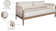 Meridian Furniture Maui Collection Modern Outdoor Patio Loveseat Cream