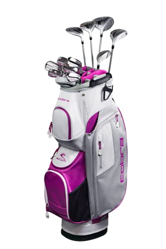Cobra Golf 2021 Fly XL Complete Set Cart Bag Silver-Plum