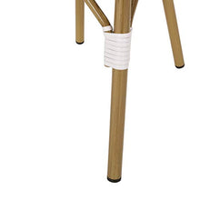 Christopher Knight Home Philomena Outdoor French Bistro Chair (Set of 4), Black + White + Bamboo Print Finish