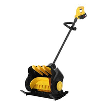 Electric Snow Shovel with Double Handle, Brushless Snow Blower, Battery Powered Snow Thrower, Adjustable Throwing Angle, Ideal for Driveway and Snow Removal(One Batteries)