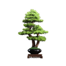 HCZKIUJ Bonsai Simulation Welcome Pine Bonsai Ornaments Living Room Entrance Hotel Landscape Indoor Fake Potted Plants Plant