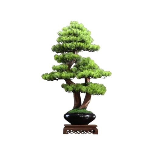 YXIANG56Q Fake Plants Simulation Welcome Pine Bonsai Ornaments Living Room Entrance Hotel Landscape Indoor Fake Potted Plants Bonsai Tree