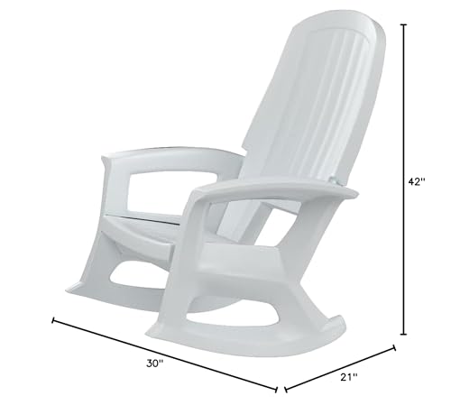 Semco Rockaway Heavy-Duty Outdoor Rocking Chair White (4 Pack)
