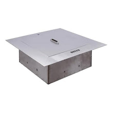 Breeo Zentro Fire Pit Insert - Stainless Steel, Square 24 in with Lid