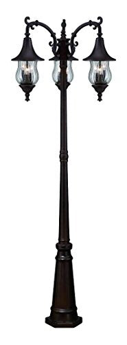 Del Rio Collection 3-Head Surface-Mount Architectural Bronze Post Combination