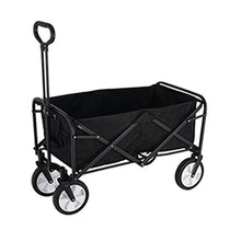 WAFEOGK Portable Utility Wagon Home Garden Cart with Storage Basket Folding Camping Outdoor 4 Wheels Beach Trolley