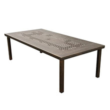 Oakland Living Modern Outdoor Aluminum 95-in Rectangular Dining Set with Eight Arm Chairs Bronze