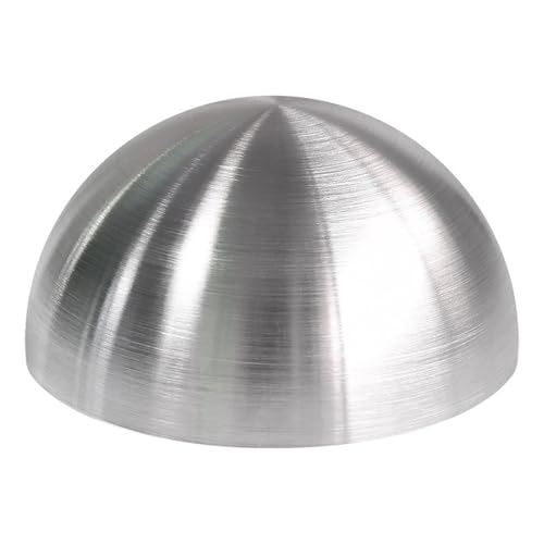YDJIANCAI 1 Piece Silver Brushed Stainless Steel Half Sphere Gazing Ball – Hollow Reflective Hemisphere for Garden Gate, Stair Handrails, and Shopping Mall Wall Decoration(Size:27.55in/70cm)