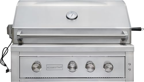EdgeStar GRL360IBBNG 89000 BTU 36 Inch Wide Natural Gas Built-In Grill with Rotisserie and LED Lighting