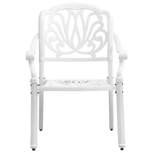 DYRJDJWIDHW Outside Chairs,Balcony Chairs,Apartment Furniture,7 Piece Patio Dining Set White Cast AluminumSuitable for Patio, Garden, Gazebo Low