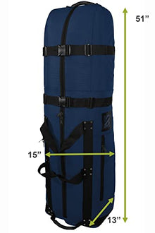 CaddyDaddy First Class Premium Soft-Sided Travel Cover Blue w/North Pole