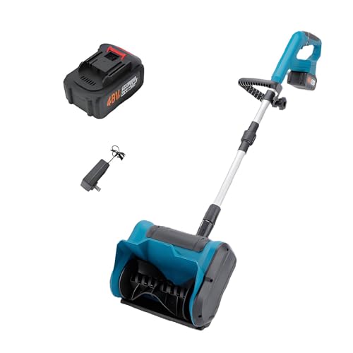 HYUIO Foldable Powerfull Snow Shovel, Portable Snow Shovel with Battery and Charger, Efficient Snow Removal, Snow Blower for Driveway Winter Snow Removal(One Batteries)