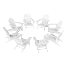 Costaelm Portside Classic Outdoor Adirondack Chairs Set of 8 White
