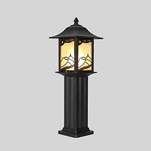 KADELONG Outdoor Waterproof Lawn Lights Glass Shade External Yard Lamps V-intage Garden Landscape Path Lights IP42 Outside Pathway Walkway Driveway Lighting Fixture H27.19in,Chandelier Lighting