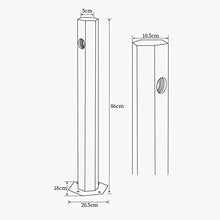 Stainless Steel Vertical Garden Water Column, Free-Standing Faucet Water Column with 2 Faucets, Outdoor Courtyard Fountain Garden Faucet Water Dispenser, Used for Car was, Side Inlet-Single tap