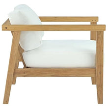 Modway EEI-3108-NAT-WHI-SET Bayport 2 Piece Outdoor Patio Teak Set, Natural White