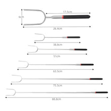 Stainless Steel Telescopic Barbecue Fork Outdoor Tool