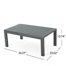 Christopher Knight Home Cape Coral Outdoor 5 Piece Conversation Set with Water Resistant Cushions Dark Gray + Gray