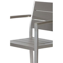 Pemberly Row 44" Aluminum Outdoor Bar Stools, Gray Finish, Set of 6, Rust-Resistant Frame, Modern Style Dining or Patio Seating, Easy Assembly, Durable Chairs for Outdoor Bar or Lounge Use