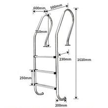 Swimming Pool Handrail 304 Stainless Steel Swimming Pool Grab Rail for Inground Pool Entry 250LBS Load Capacity/Silver / 1.2mm (Silver 1mm) (Silver 1.2mm)