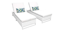 TK Classics Miami Resin Patio Chaise Lounge Set of 2 with Extra White Covers