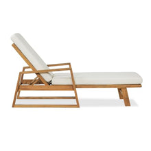 Christopher Knight Home Barde Set of 2 Patio Chaise Lounge Chair Outdoor with Cushion, Acacia Wood Poolside Sun Lounger with Armrests, 4-Position Adjustable Backrest Pool Lounger, Beige + Teak