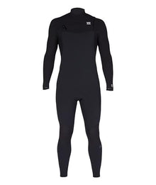 Billabong Mens 4/3mm Furnace Natural Zipperless Fullsuit Wetsuit Black Small