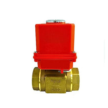 2 inch 3 Way Motorized Ball Valve Electric Valve Brass DN50 Three Line Two Point Control(24VDC)