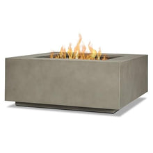 Home Square 2-Piece Set with Square Propane Fire Table Fire Glass