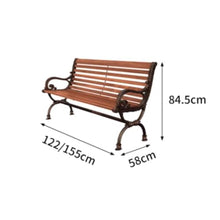 LUYOUBOZHU Patio Benches Suitable for Garden, Porch, Courtyard, Park Chair Outdoor Bench Plaza Outdoor Leisure Backrest Chair Sub Long Seat(Small)